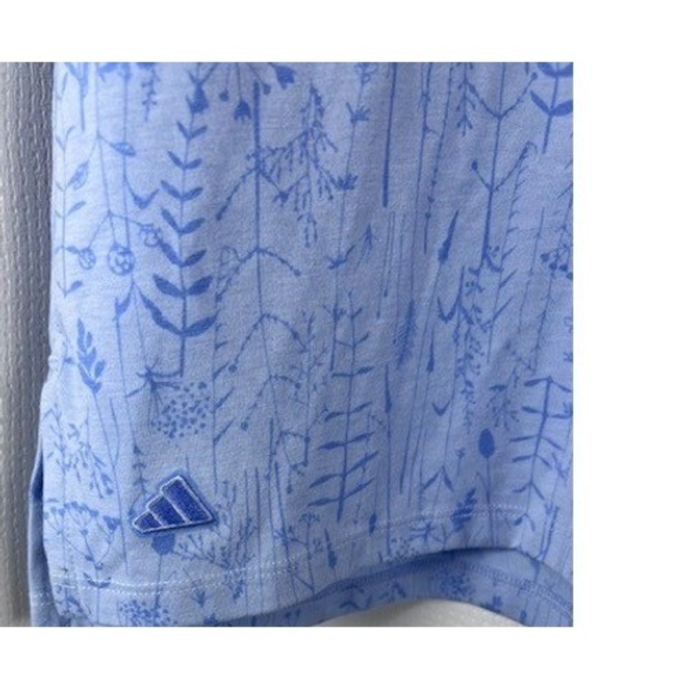 Adidas Women's Go-To Printed Golf Polo Shirt Dawn Blue/Lav S RARE FACTORY SAMPLE - Picture 6 of 11